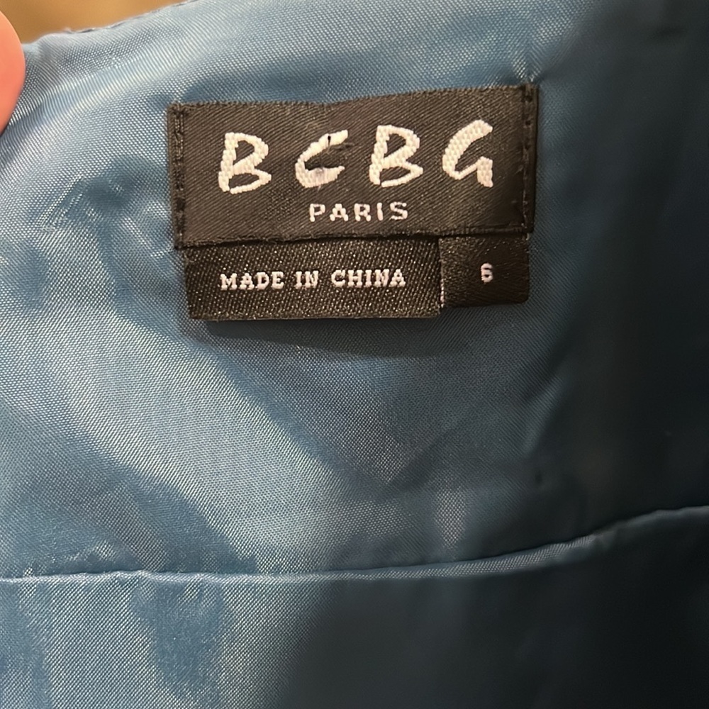 BCBG Paris Teal Balloon Hem Cocktail Dress Size 6 - Picture 7 of 10